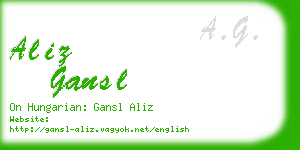 aliz gansl business card